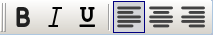 Text style toolbar. The tools on this toolbar are described in the table below.